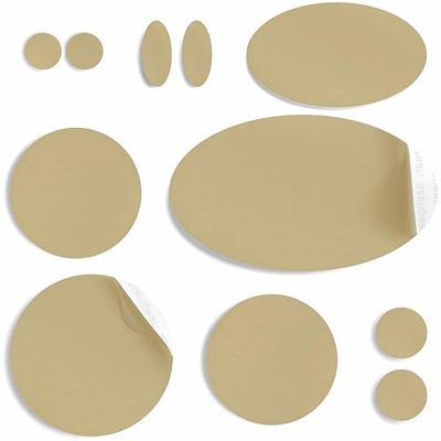 aZengear Patchs de réparation de doudoune | Prédécoupés, autocollants, imperméables, résistants aux déchirures en nylon pour fixer des trous dans les vêtements (11 pièces, Beige)