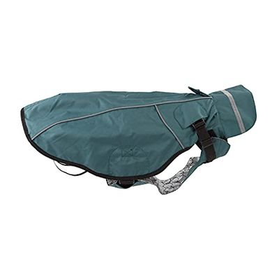 JEGGO Dry dog, regenjas voor honden, met aan beide zijden te openen ritssluiting, water- en winddicht, ademend, met binnenvoering ter bescherming tegen kou