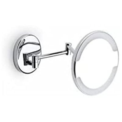 Roca Hotéis 2.0 A816380001 - espelho de aumento de parede com braço articulado e luz, cor cromado-lit