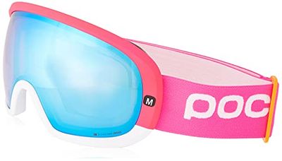 POC Fovea Mid Clarity Comp Lunettes de Ski Adulte Unisexe, Fluorescent Orange/Spektris Blue, Taille Unique