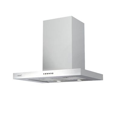 Cata Sino extrator de parede S Plus 700 X com 3 níveis de extração e painel de controlo mecânico motor M3R extra silencioso nível sonoro 57 db iluminação LED largura 70 cm cor aço inoxidável