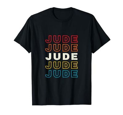 I Love Jude Personalizado Retro Sunset Primer Nombre Camiseta