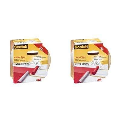 Scotch 42022050 Extra Strong Carpet Tape - White (Pack of 2)