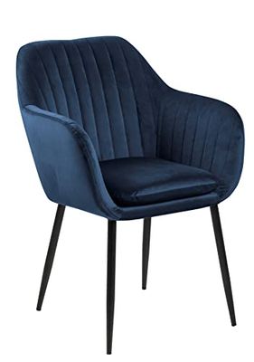 AC Design Furniture Wendy Silla, Metal, Azul Oscuro y Negro, B: 57 x T: 61 x H: 83 cm