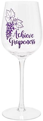 Maturi 'Achieve Grapeness' Humoristische Wijnglas, 420ml