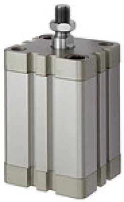 Compacte cilinder, ISO 21287, eenvoudig, AG, inf, magneet, zuiger Ø 20, hub 15, M5, werkdr. Maximale 10 bar, temp. -20 °C tot 70 °C