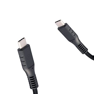 Celly, USB-C-kontakt Black Label Line-kabel, PVC-kabel, kompatibel med Power Delivery, 60W stöd, snabbladdning, 2 meter lång kabel, svart