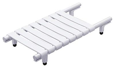 Godonnier 134100 - Tavola da bagno a 8 doghe, in alluminio epossidico, colore: Bianco