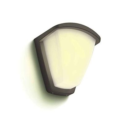 Philips Lighting myGarden - aplique iluminação exterior, tampa E27, resistente à humidade e intermédio, cor antracite / branco
