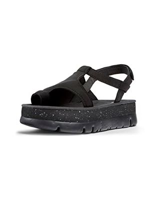 Camper Oruga Up Sandal för kvinnor, svart, 39 EU, svart, 39 EU