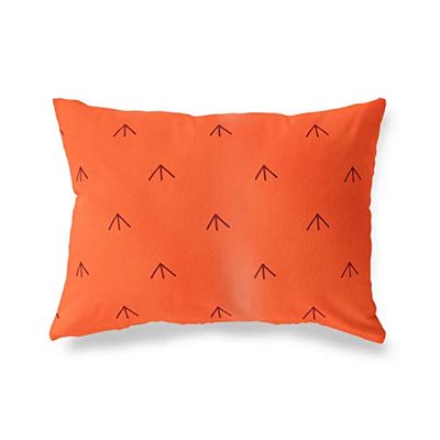 BonaMaison Arancio-Bordeaux Fodera per Cuscino Cotone e Copricuscini Federa per Divano Casa Soggiorno Camera da Letto Decorazione Interni ed Esterni, 45x60 Cm - Progettata e Prodotta in Turchia