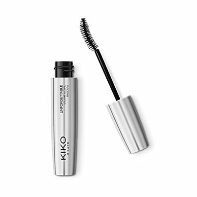 KIKO Milano Unforgettable Volume & Curl Mascara | Máscara rizadora de larga duración con cepillo anatómico