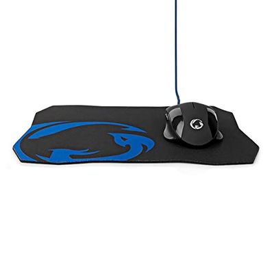 Mouse da gioco e set di tappetini per mouse - con Cavo - 1200/2400 / 4800/7200 dpi - DPI regolabile - Numero di pulsanti: 6 - Mano destra - 1.50 m - Senza Illuminazione