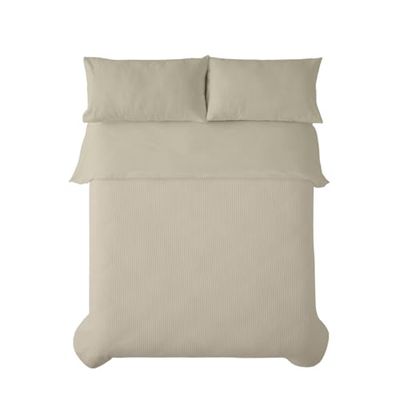 Alexandra House Living Dekbedovertrek, beige, 220 x 220 cm