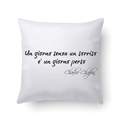 Doge Milano Coussin avec impression numérique, 100% Made in Italy, Coussin de canapé décoratif, amovible et lavable, modèle Peppi, 40x40x5 cm
