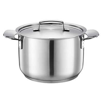 Fiskars Fait-tout, 3 l, non revêtue, Convient pour tous types de Cuisinières, Inox recyclé, All Steel, Argenté, 1064751