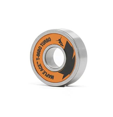 MAPLE ACE Turbo Skateboard Kogellagers Oranje, met Spacers (8 Pack)