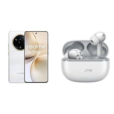 realme 14 Pro 5G 8+256GB,5260mAh Battery,IP69,Grey Amazon version+T200 Lite Grey,No Adapter