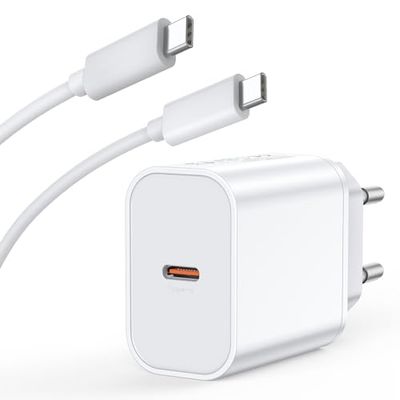 45W Chargeur USB C Rapide for iPhone 16 15/16 15 Pro/16 15 Pro Max/16 15 Plus/iPad Pro/iPad Air, Samsung S23 S22 S21, Prise Adaptateur et Type C 2M Cable Secteur Fast Charger