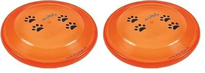 Trixie Dog Activity Disc Dog Bite-Proof, Gioco per cani, Diametro 23cm, Colori assortiti, 1 pezzo (Confezione da 2)