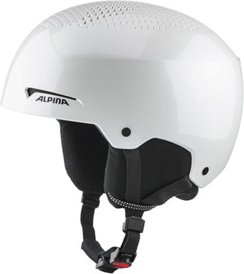 ALPINA Arber Casques de Ski Unisexe, Blanc métallisé Brillant, 54-58