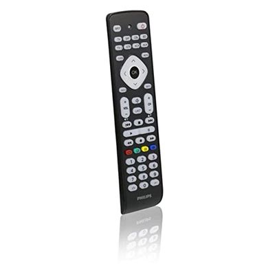 Philips SRP2018/10 - Telecomando universale per TV, telecomando 8 in 1, pulsante intelligente, codici IR fino a 8000 codici, configurazione semplice, colore nero (ricondizionato)