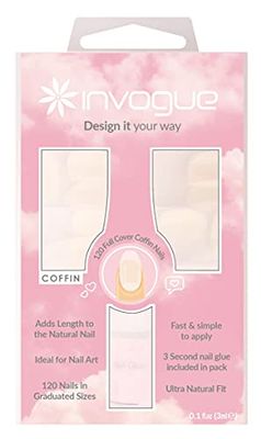 Invogue a Forma di Bara a Copertura Completa 120 Chiodi Finti - 50 g