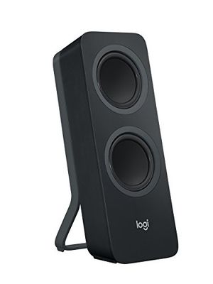 Logitech Z207 Sistema de altifalante Bluetooth para PC, som estéreo, 10 W de pico, entrada de áudio de 3,5 mm, tomada auriculares, vários dispositivos, tomada UE, computador/TV/Smartphone/Tablet,