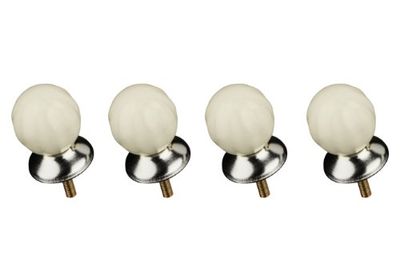 Premier Housewares Retro Style Ladeknoppen - Set van 4, Ivoor