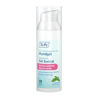 Gel buccal hydratant TePe bouche sèche, menthe douce, gel buccal pour soulager la sensation de bouche sèche, facile à emporter.