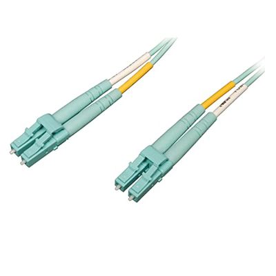 Eaton Duplex Multimode 50/125 OM4 LSZH Fiber Optic Patch Cable, Connettori LC/LC, Velocità fino a 100 Gigabit, LSZH Aqua, 6 Piedi / 2 Metri (N820-02M-OM4)