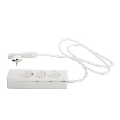Schulte 151000156300 Evoline Plug - tomada com tomada de terra, cor branca