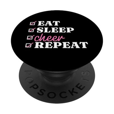 Eat Sleep Cheer Repeat - Animadora divertida PopSockets PopGrip Adhesivo