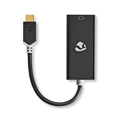 NEDIS Adaptateur USB | USB 3.0 Gen 1 | USB-CT Male | Mini DisplayPort Femelle | 0.20 m | Rond | Plaqué Or | PVC | Anthracite | Fenêtre Box