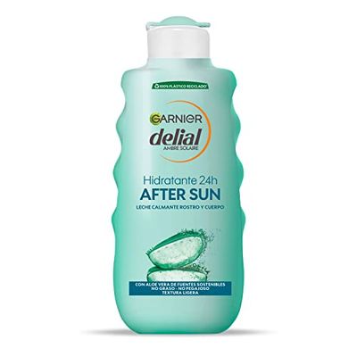 Garnier Delial After Sun Crema Hidratante 24h Calmante con [Aloe Vera Natural]. No graso, no pegajoso. Textura ligera. 175 ml