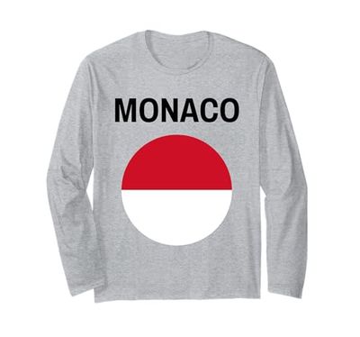 Bandera de Mónaco moderna Manga Larga