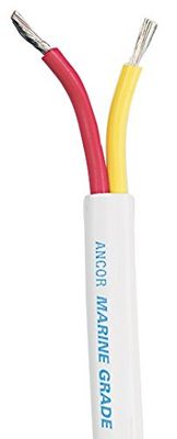 ANCOR Safety Duplex Cable 16/2AWG (2X1MM²) White, Round 50FT DAN-668, Other, Multicolor, One Size