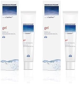 Xerostom Sustituto Salival en Gel, con Saliactive para boca Seca o xerostomía 25 ml (Paquete de 2)