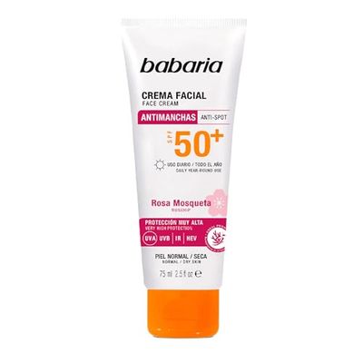 Crema Facial Solar Antimanchas rosa Mosqueta F-50-75 ml