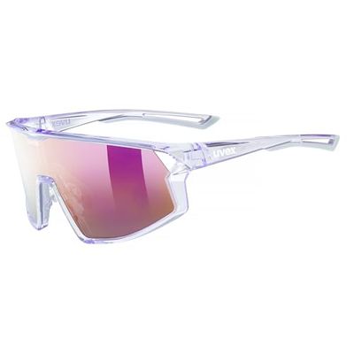 Uvex skyryse - occhiali sportivi per adulti - forte protezione UV - con miglioramento del contrasto - transparent purple/lavender mirror - one size