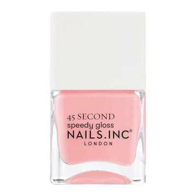 Nails Inc - KNIGHTSBRIDGE NIGHTS OUT Quick Drying Smalto - Rosa delicato - Asciugatura rapida in 45 secondi - Rafforzamento unghie con esanale, calcio, magnesio - Cruelty Free - Manicure perfetta