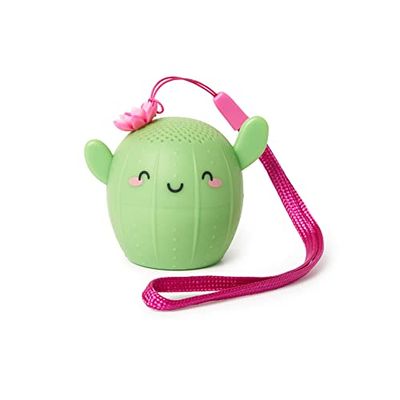 Legami - Mini Manos Libres y Altavoz inalámbrico, Pump Up The Volume, 5,8 x 5 cm, Revestimiento Exterior de Goma, Interior de plástico, Tema Cactus, Toma Selfies remotos