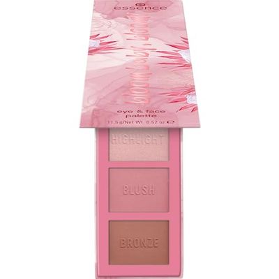 Essence Cosmetics bloom baby, bloom eye et face palette yeux et visage, hautement pigmenté, chatoyant, mat (11.5g)