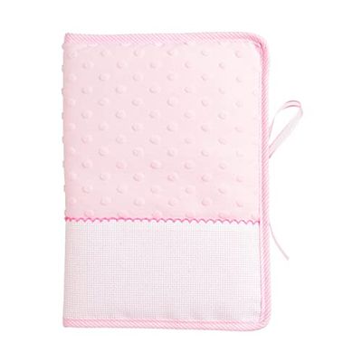 FILET - Baby beugelhoes voor het broder, deksel voor hygiënische documenten voor pasgeborenen, geschikt voor kindergezondheidskaartjes CERFA no 12593 * 02, gemaakt in Italië, kleur: roze