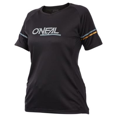 O'NEAL | dżersej motocrossowy | Motocrossowy enduro | Damski krój, kieszeń tylna z zamkiem błyskawicznym, szybkoschnący i oddychający materiał | Soul Women's Jersey V.23 |, czarny/szary, L