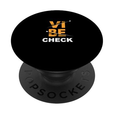 Orange Vibe Check Orange Graphic PopSockets PopGrip Adhesivo