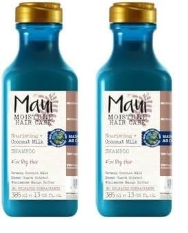 Maui Moisture Vegan Shampoo for Dry Hair, Coconut & Aloe Vera, 385 ml (Pack of 2)
