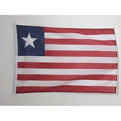 AZ FLAG Bandera de Liberia 90x60cm Uso Exterior - Bandera LIBERIANA 60 x 90 cm Anillos