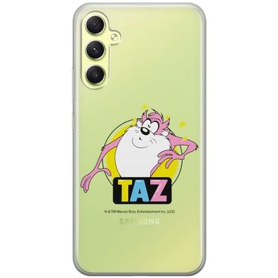 ERT GROUP mobiltelefonfodral för Samsung A34 5G originalt och officiellt licensierat Looney Tunes mönster Tasmanian 007 optimalt anpassad till formen på mobiltelefonen, gedeeltelijk transparant