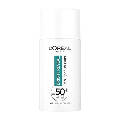 L'Oreal Paris Bright Reveal - Liquido anti-scolorimento UV con SPF 50+, 50 ml